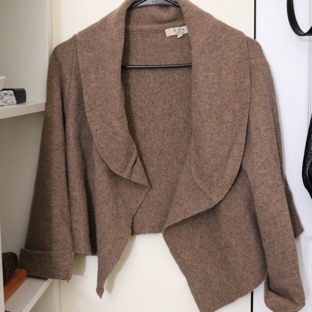 A Ida Italian cropped cardigan sweater